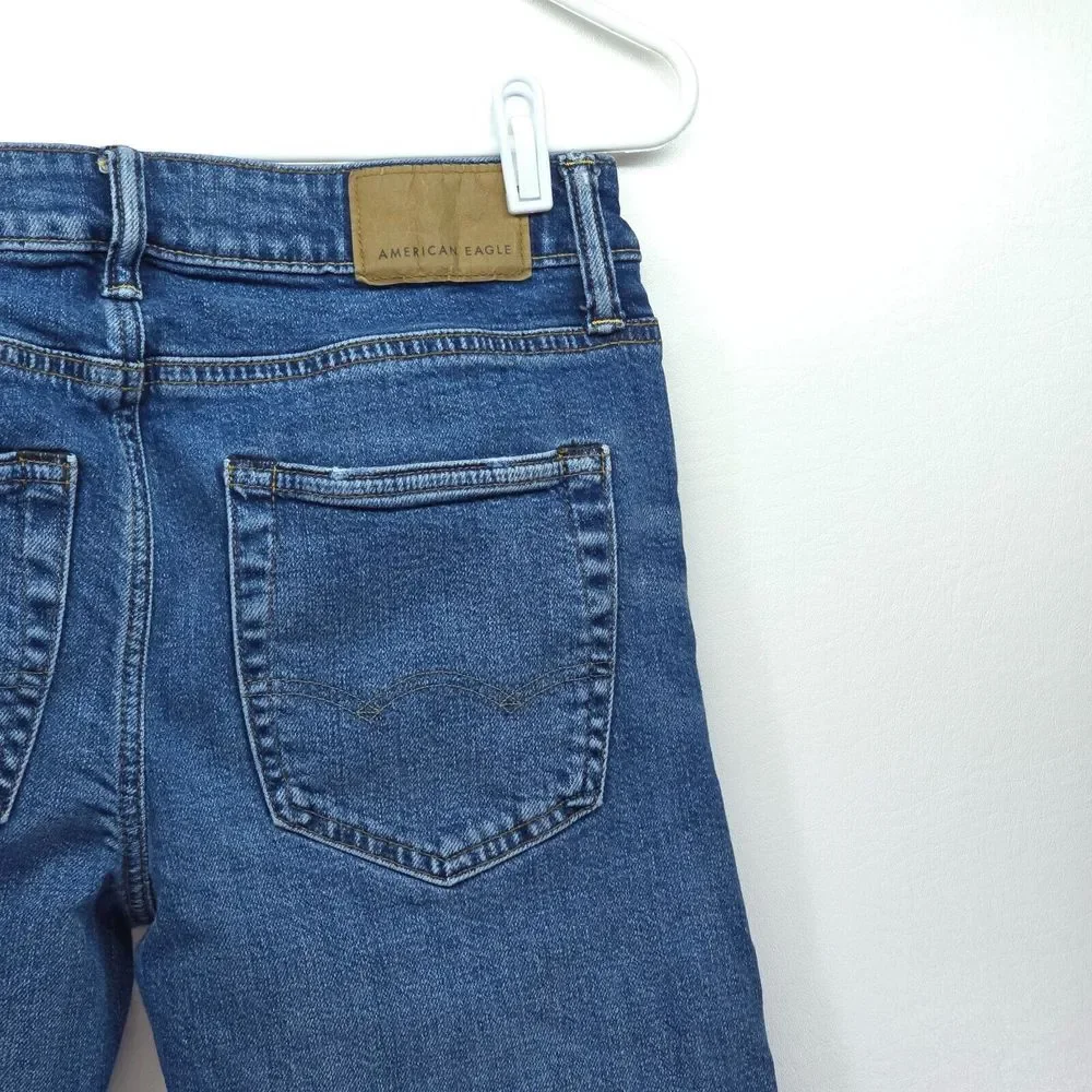 American Eagle Outfitters Slim‎ Straight Jeans Mens 30x28 Flex Medium Wash Faded